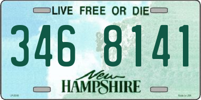 NH license plate 3468141