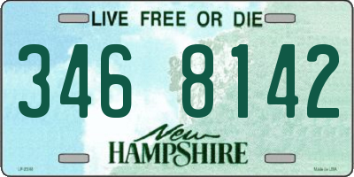 NH license plate 3468142