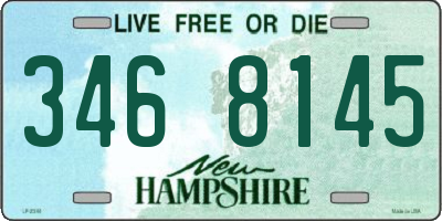 NH license plate 3468145