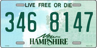 NH license plate 3468147