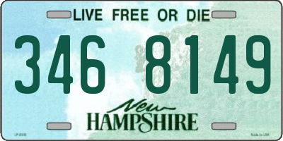 NH license plate 3468149