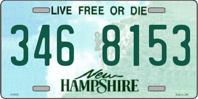 NH license plate 3468153