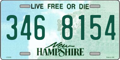 NH license plate 3468154