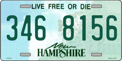NH license plate 3468156
