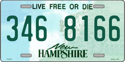 NH license plate 3468166