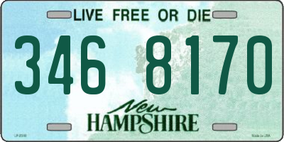 NH license plate 3468170