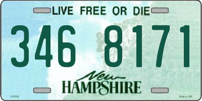 NH license plate 3468171