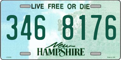 NH license plate 3468176