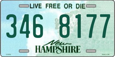 NH license plate 3468177