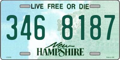 NH license plate 3468187