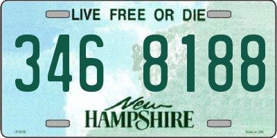 NH license plate 3468188