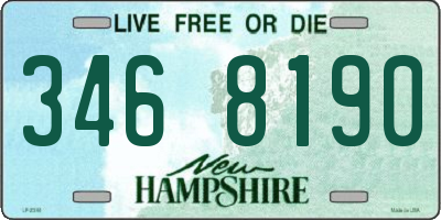 NH license plate 3468190