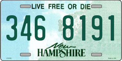 NH license plate 3468191