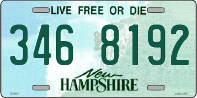 NH license plate 3468192