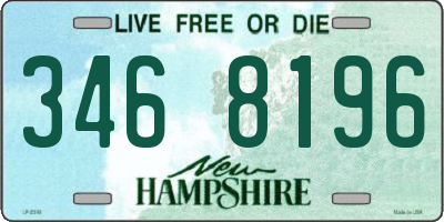 NH license plate 3468196