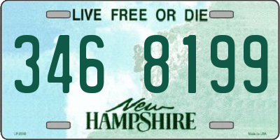 NH license plate 3468199