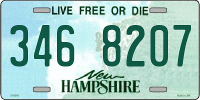 NH license plate 3468207