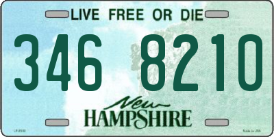 NH license plate 3468210