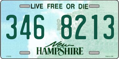 NH license plate 3468213