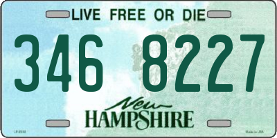 NH license plate 3468227