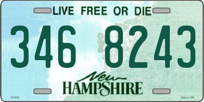 NH license plate 3468243
