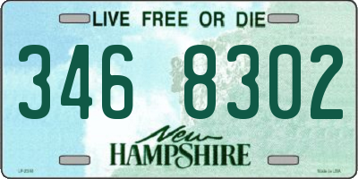 NH license plate 3468302