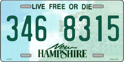 NH license plate 3468315