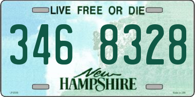NH license plate 3468328