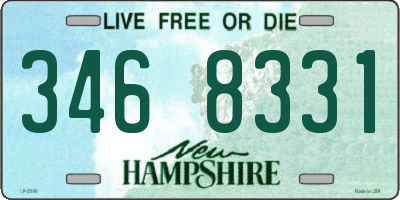 NH license plate 3468331
