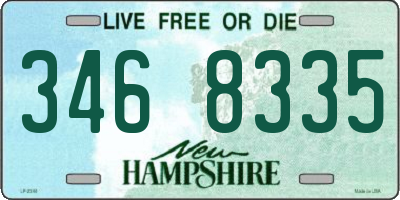 NH license plate 3468335