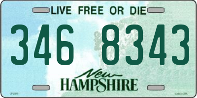 NH license plate 3468343