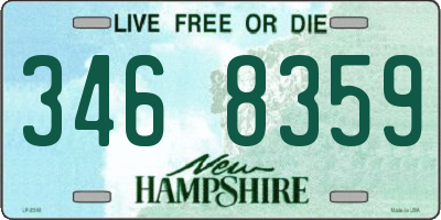 NH license plate 3468359