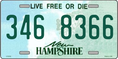 NH license plate 3468366