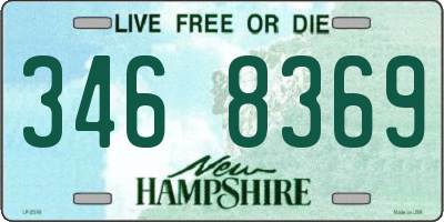 NH license plate 3468369