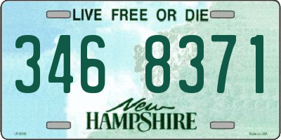 NH license plate 3468371