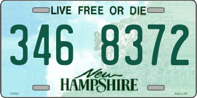 NH license plate 3468372