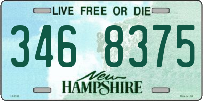 NH license plate 3468375