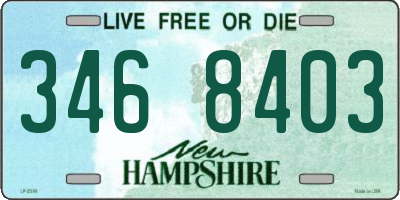NH license plate 3468403