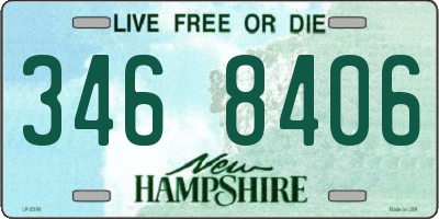 NH license plate 3468406