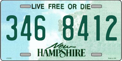 NH license plate 3468412