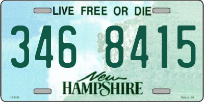 NH license plate 3468415