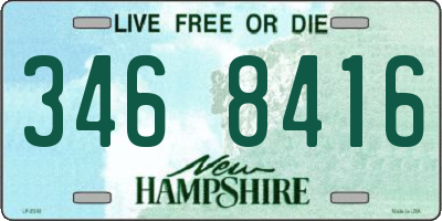 NH license plate 3468416
