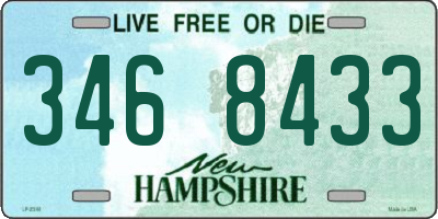 NH license plate 3468433