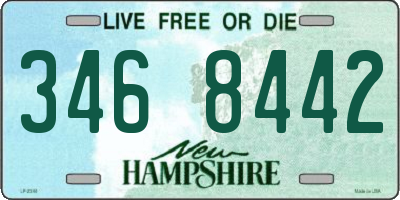 NH license plate 3468442