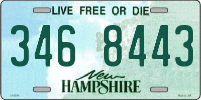 NH license plate 3468443