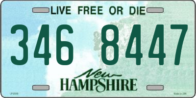 NH license plate 3468447