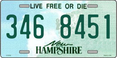 NH license plate 3468451