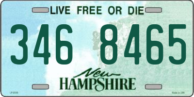 NH license plate 3468465