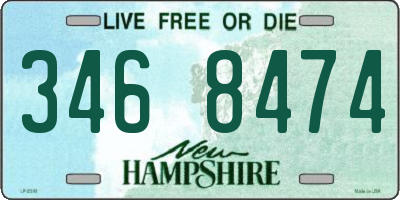 NH license plate 3468474