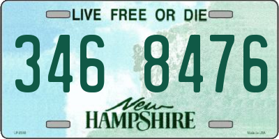 NH license plate 3468476